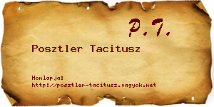 Posztler Tacitusz névjegykártya